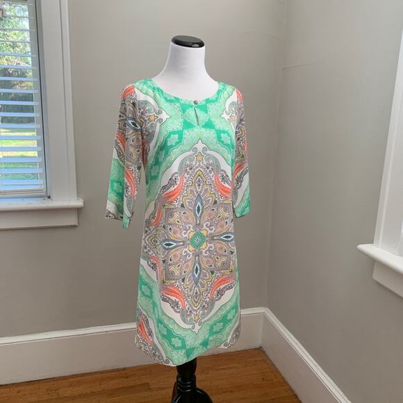Banana Republic Multi-Color Shift Dress, Size 2P - Picture 1 of 4